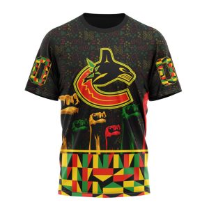 Personalized NHL Vancouver Canucks Special Design Celebrate Black History Month Unisex Tshirt TS6230