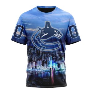 Personalized NHL Vancouver Canucks Special Design With City Skyline Unisex Tshirt TS6233