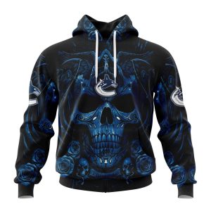 Personalized NHL Vancouver Canucks Special Design With Skull Art Unisex Pullover Hoodie