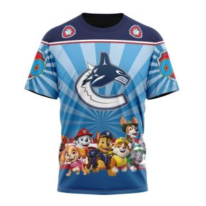 Personalized NHL Vancouver Canucks Special Paw Patrol Kits Unisex Tshirt TS6239
