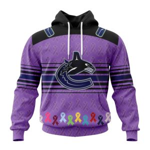 Personalized NHL Vancouver Canucks Specialized Design Fights Cancer Unisex Pullover Hoodie