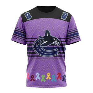 Personalized NHL Vancouver Canucks Specialized Design Fights Cancer Unisex Tshirt TS6249