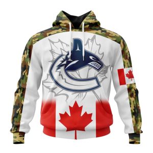 Personalized NHL Vancouver Canucks Specialized Design With Our Canada Flag Unisex Pullover Hoodie