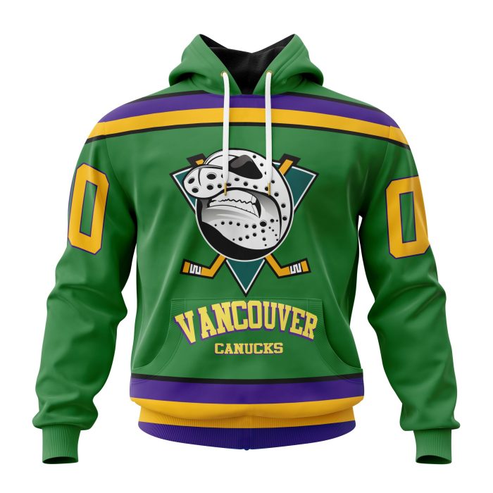 Personalized NHL Vancouver Canucks Specialized Design X The Mighty Ducks Unisex Pullover Hoodie