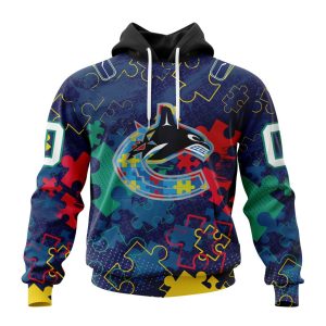 Personalized NHL Vancouver Canucks Specialized Fearless Against Autism Unisex Pullover Hoodie