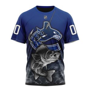 Personalized NHL Vancouver Canucks Specialized Fishing Style Unisex Tshirt TS6255