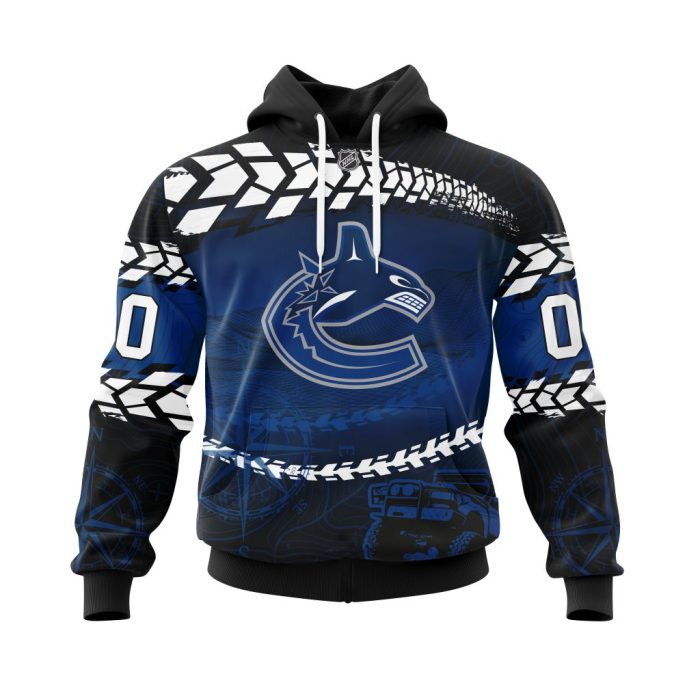 Personalized NHL Vancouver Canucks Specialized Off - Road Style Unisex Pullover Hoodie