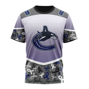 Personalized NHL Vancouver Canucks Specialized Sport Fights Again All Cancer Unisex Tshirt TS6262