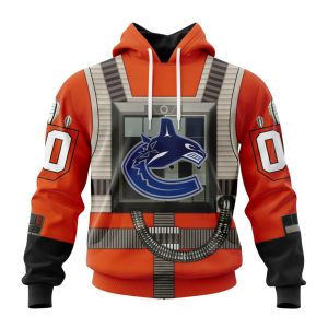 Personalized NHL Vancouver Canucks Star Wars Rebel Pilot Design Unisex Pullover Hoodie