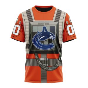 Personalized NHL Vancouver Canucks Star Wars Rebel Pilot Design Unisex Tshirt TS6265