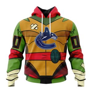 Personalized NHL Vancouver Canucks Teenage Mutant Ninja Turtles Design Unisex Pullover Hoodie