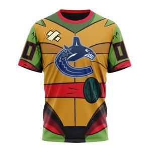 Personalized NHL Vancouver Canucks Teenage Mutant Ninja Turtles Design Unisex Tshirt TS6266