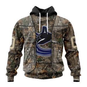 Personalized NHL Vancouver Canucks Vest Kits With Realtree Camo Unisex Pullover Hoodie