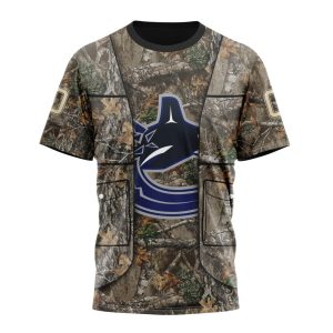 Personalized NHL Vancouver Canucks Vest Kits With Realtree Camo Unisex Tshirt TS6267