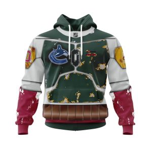 Personalized NHL Vancouver Canucks X Boba Fett's Armor Unisex Pullover Hoodie