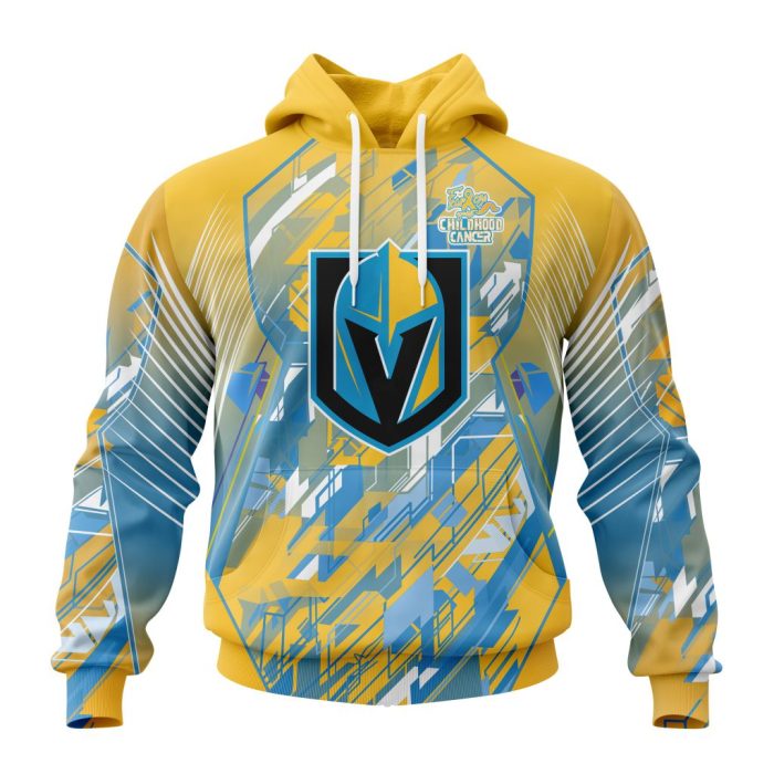 Personalized NHL Vegas Golden Knights Fearless Against Childhood Cancers Unisex Pullover Hoodie