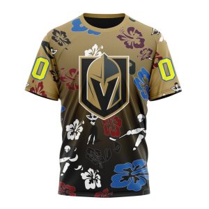 Personalized NHL Vegas Golden Knights Hawaiian Style Design For Fans Unisex Tshirt TS6278