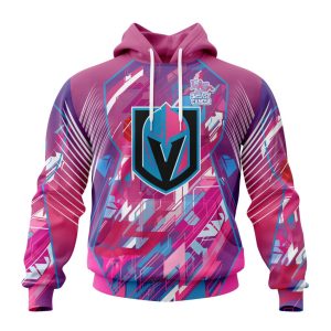 Personalized NHL Vegas Golden Knights I Pink I Can! Fearless Again Breast Cancer Unisex Pullover Hoodie