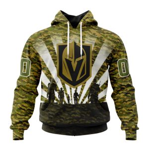 Personalized NHL Vegas Golden Knights Military Camo Kits For Veterans Day And Rememberance Day Unisex Pullover Hoodie