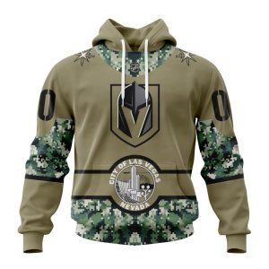 Personalized NHL Vegas Golden Knights Military Camo With City Or State Flag Unisex Pullover Hoodie