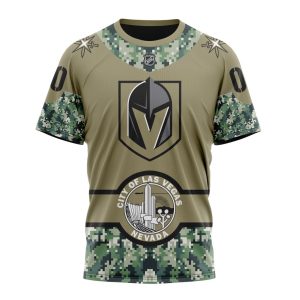 Personalized NHL Vegas Golden Knights Military Camo With City Or State Flag Unisex Tshirt TS6284
