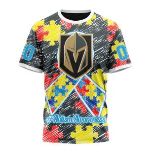 Personalized NHL Vegas Golden Knights Special Autism Awareness Month Unisex Tshirt TS6285