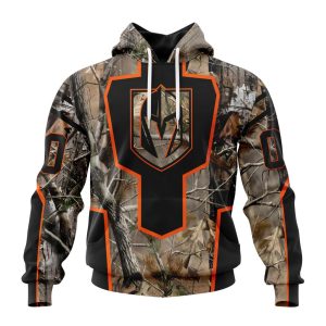 Personalized NHL Vegas Golden Knights Special Camo Realtree Hunting Unisex Pullover Hoodie