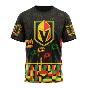 Personalized NHL Vegas Golden Knights Special Design Celebrate Black History Month Unisex Tshirt TS6291