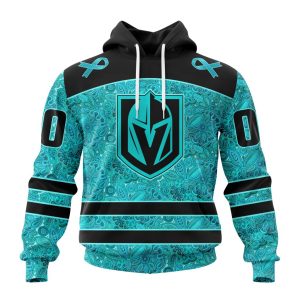 Personalized NHL Vegas Golden Knights Special Design Fight Ovarian Cancer Unisex Pullover Hoodie