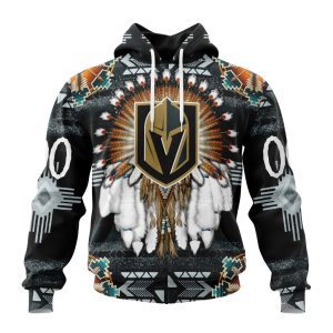 Personalized NHL Vegas Golden Knights Special Native Costume Design Unisex Pullover Hoodie