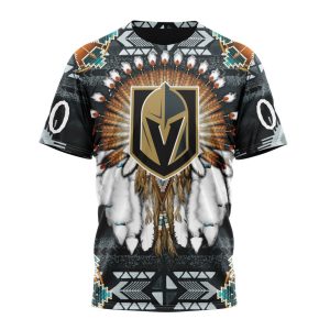 Personalized NHL Vegas Golden Knights Special Native Costume Design Unisex Tshirt TS6298