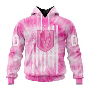 Personalized NHL Vegas Golden Knights Special Pink Tie-Dye Unisex Pullover Hoodie