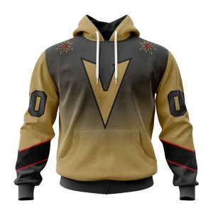 Personalized NHL Vegas Golden Knights Special Retro Gradient Design Unisex Pullover Hoodie