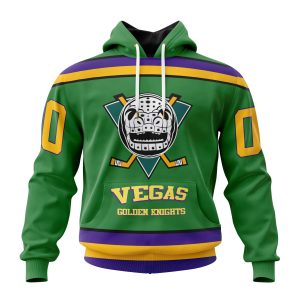 Personalized NHL Vegas Golden Knights Specialized Design X The Mighty Ducks Unisex Pullover Hoodie
