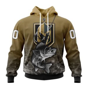 Personalized NHL Vegas Golden Knights Specialized Fishing Style Unisex Pullover Hoodie