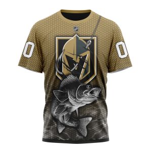 Personalized NHL Vegas Golden Knights Specialized Fishing Style Unisex Tshirt TS6315