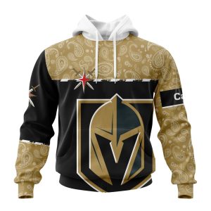 Personalized NHL Vegas Golden Knights Specialized Hockey With Paisley Unisex Pullover Hoodie
