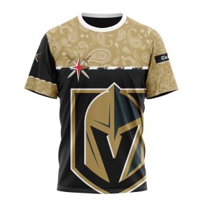 Personalized NHL Vegas Golden Knights Specialized Hockey With Paisley Unisex Tshirt TS6317