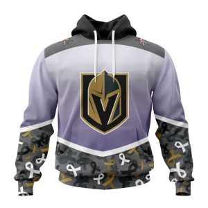 Personalized NHL Vegas Golden Knights Specialized Sport Fights Again All Cancer Unisex Pullover Hoodie