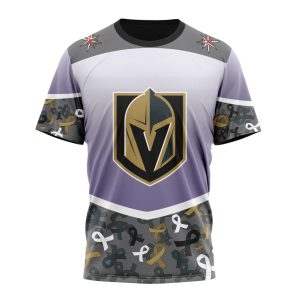 Personalized NHL Vegas Golden Knights Specialized Sport Fights Again All Cancer Unisex Tshirt TS6322