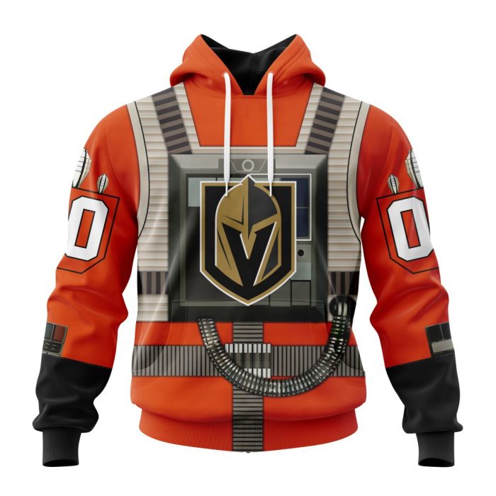 Personalized NHL Vegas Golden Knights Star Wars Rebel Pilot Design Unisex Pullover Hoodie