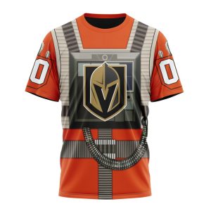 Personalized NHL Vegas Golden Knights Star Wars Rebel Pilot Design Unisex Tshirt TS6325