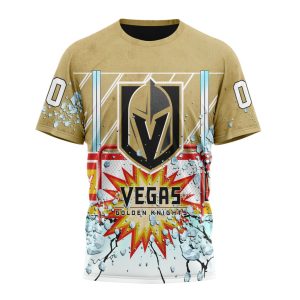 Personalized NHL Vegas Golden Knights With Ice Hockey Arena Unisex Tshirt TS6330