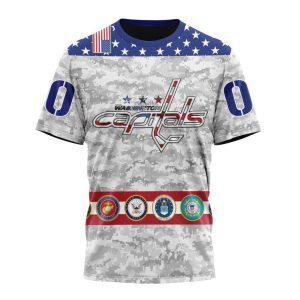 Personalized NHL Washington Capitals Armed Forces Appreciation Unisex Tshirt TS6335