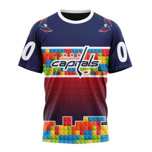 Personalized NHL Washington Capitals Autism Awareness Design Unisex Tshirt TS6336