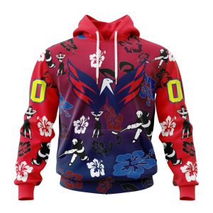 Personalized NHL Washington Capitals Hawaiian Style Design For Fans Unisex Pullover Hoodie