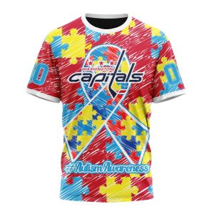 Personalized NHL Washington Capitals Special Autism Awareness Month Unisex Tshirt TS6345