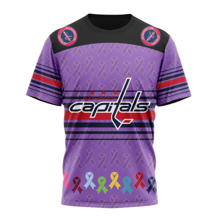 Personalized NHL Washington Capitals Specialized Design Fights Cancer Unisex Tshirt TS6370