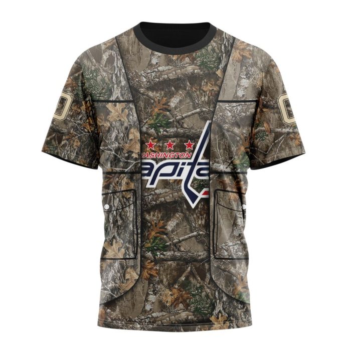 Personalized NHL Washington Capitals Vest Kits With Realtree Camo Unisex Tshirt TS6388