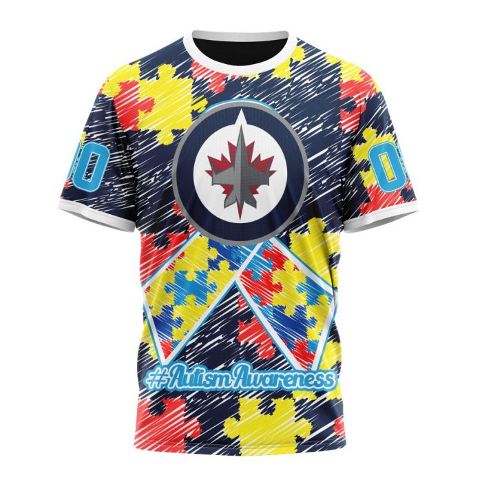 Personalized NHL Winnipeg Jets Special Autism Awareness Month Unisex Tshirt TS6404